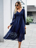 robe bleu marine voile