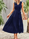 Robe bleu marine fluide