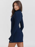 Robe bleu marine chic courte