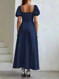 Robe longue bleu marine pour mariage