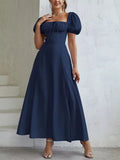 Robe longue bleu marine pour mariage