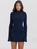 Robe bleu marine chic courte