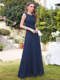 Robe bleu marine chic longue