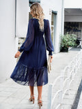 Robe bleu marine manche longue