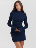 robe bleu marine chic courte