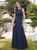 robe longue bleu marine style chic