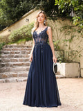 robe mariage bleu foncé dentelle